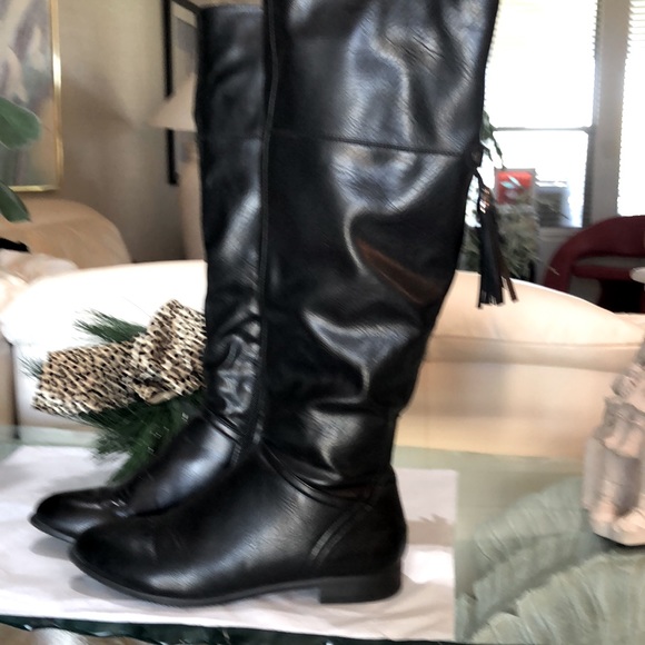 SZ 8.5 BLACK TO KNEE BOOTS EXCELLENT CONDITION - Picture 4 of 6